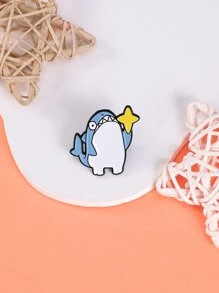 1入組創意迷人動物鯊魚形狀亞克力胸針 - 彩色 - 查看 1