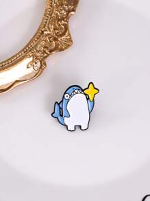 1入組創意迷人動物鯊魚形狀亞克力胸針 - 彩色 - 查看 2