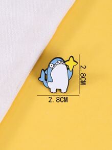 1入組創意迷人動物鯊魚形狀亞克力胸針 - 彩色 - 查看 3