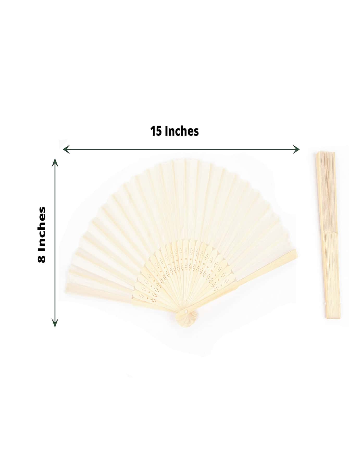 30/20/15/10/5/2pcs&1PC Wedding Party Silk Hand Fan, Bride Handheld Folding Fan, Bamboo Handheld Folding Fan, Suitable For Bridal Shower, Bridesmaid Gift, Party Decoration