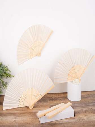 10/5/2pcs & 1pc Wedding/Party Oil Paper Folding Hand Fans