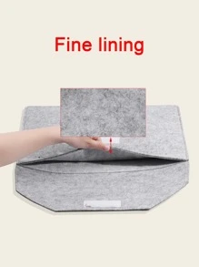 15.6 Inch Wool Felt Laptop Sleeve Bag Case For Air/Pro, Also Suitable For Matebook Or Power Mini Pack With Mouse Pad - Grey - View 6