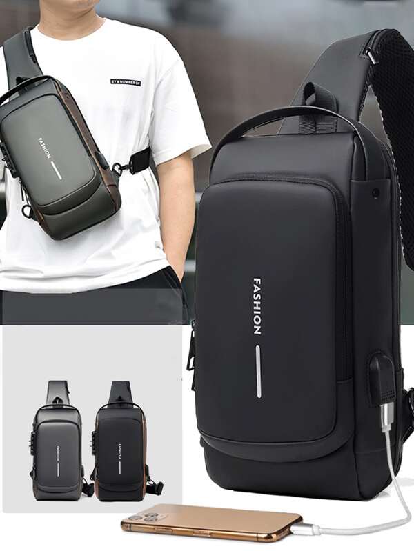 Men's Bags Shoulder Messenger Bag Multifunctional Sports Hanging Chest Backpack Chest Bag ,Travel Bag ,Sport Bag ,Business ,School Bag ,Back Pack Waterproof Backpack