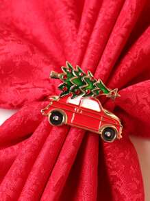 6 cái Giáng sinh Loạt Đầy màu sắc Lễ hội Khách sạn Nhà nông Nhà  Lễ cưới Buổi tiệc Bàn Trang trí Nhẫn , Hợp kim kẽm Ô tô/xe hơi & Cây thông noel Nhẫn Khăn Ăn - Nhiều màu - Xem 2