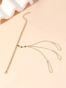 1 Miếng Đúng mốt Tối giản Trang trí ngôi sao Chuỗi vòng tay Có nhẫn Đối với phụ nữ , Thích hợp Đối với Kỳ nghỉ , Buổi tiệc Và Thu thập - Vàng - Xem 2