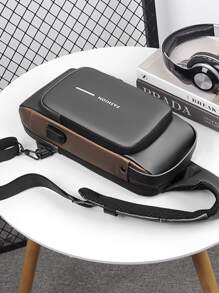 男士包单肩斜挎包多功能运动挂胸背包胸包，旅行包，运动包，商务包，书包，背包 - 灰色 - 查看 2