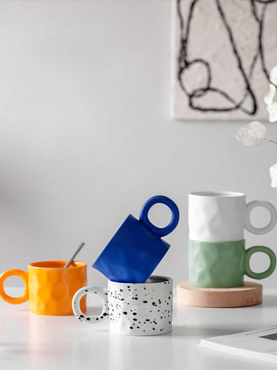 1 taza de cerámica Klein Blue taza para café con diseño y estilo, ideal para el desayuno - Naranja - Ver 1