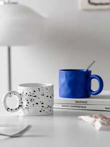 1 taza de cerámica Klein Blue taza para café con diseño y estilo, ideal para el desayuno - Naranja - Ver 2
