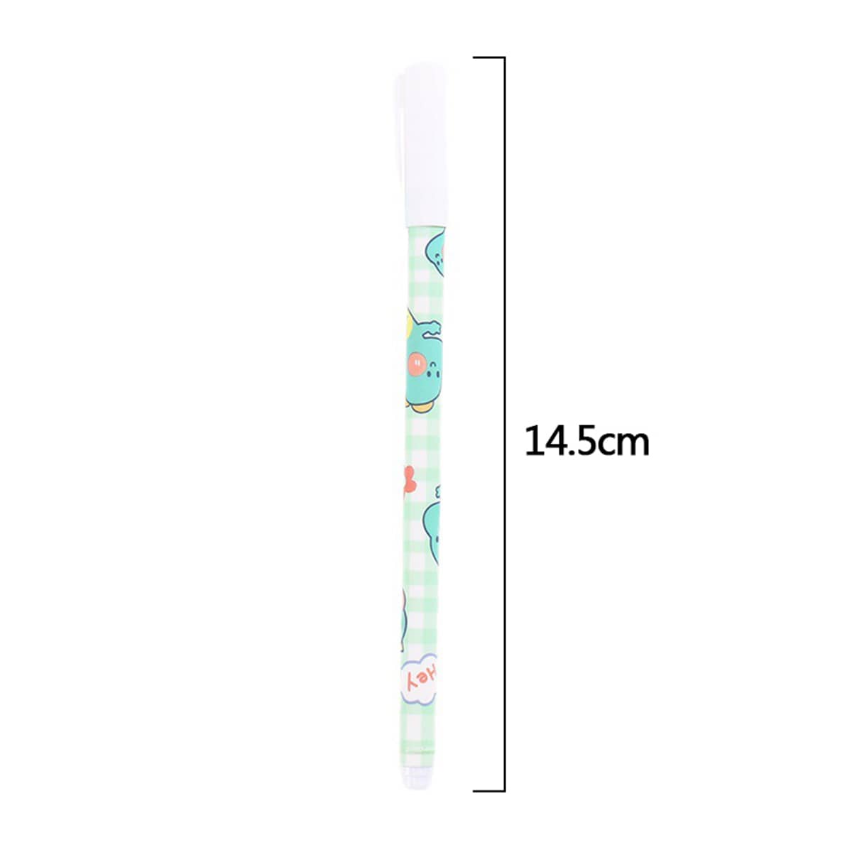 3pcs/set Black Cartoon Style Erasable 0.5mm Gel Pen, Creative Signing Pen, Stress Relief Neutral Pen - Ginger - View 2
