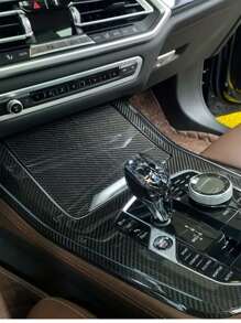 1PC Black Carbon Fiber Vinyl Wrap 10cm X 150cm - 6D Glossy Finish Universal Car Styling Film With High Flexibility | Car Accessories, Auto Exterior Styling, Car Wrap Vinyl, Carbon Fiber DIY, Vehicle Modification, Adhesive Car Film - Black - View 4