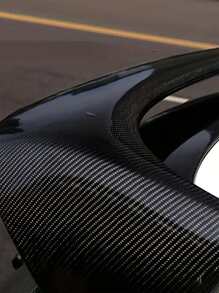 1PC Black Carbon Fiber Vinyl Wrap 10cm X 150cm - 6D Glossy Finish Universal Car Styling Film With High Flexibility | Car Accessories, Auto Exterior Styling, Car Wrap Vinyl, Carbon Fiber DIY, Vehicle Modification, Adhesive Car Film - Black - View 5