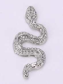 20 件银色蛇饰品 Y2K 趣味蛇饰品 DIY 节日装饰 指甲饰品 指甲宝石 指甲用品 - 銀色 - 查看 2