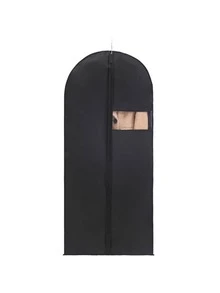 1入組新設計無紡布織物黑色拉鍊防塵套適用於和大衣 - 黑色 - 查看 1