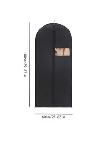 1入組新設計無紡布織物黑色拉鍊防塵套適用於和大衣 - 黑色 - 查看 3