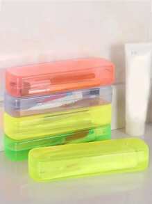 Bàn chải Hộp Giá đỡ bàn chải đánh răng Du lịch Bàn chải đánh răng Loại vỏ Ống Thùng đựng hàng Nhựa Người bảo vệ Đối với Nhà  Và Ngoài trời - Màu xanh lam - Xem 1