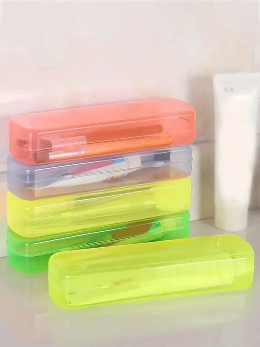 Bàn chải Hộp Giá đỡ bàn chải đánh răng Du lịch Bàn chải đánh răng Loại vỏ Ống Thùng đựng hàng Nhựa Người bảo vệ Đối với Nhà  Và Ngoài trời - Màu xanh lam - Xem 1