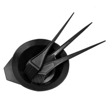 20入組/套專業美髮成套工具適用於沙龍染髮&DIY,包括染髮劑碗,刷&梳子,染髮劑混合碗,黑色 - 黑色 - 查看 5