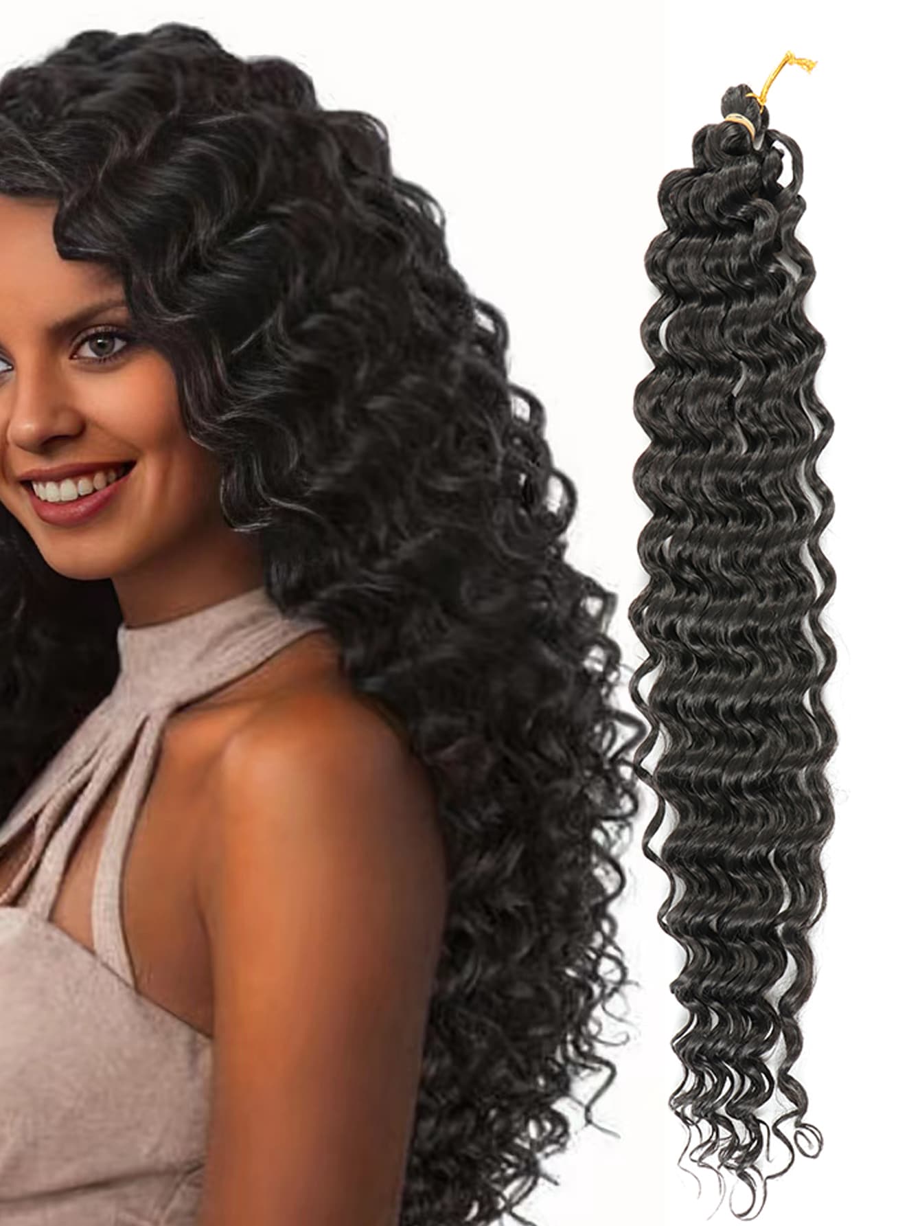 20 Inch Ocean Wave Crochet Hair Wave Deep Twist Braiding Hair Deep ...