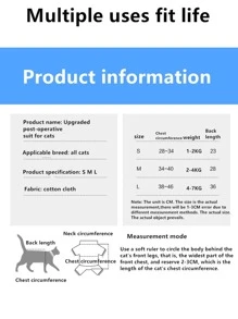 1pc Cartoon Graphic Pet Recovery Suit - Multicolor - View 6