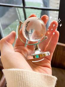 1 quả cầu pha lê trong suốt trang trí nhà cửa và đạo cụ chụp ảnh làm quà tặng tốt nhất - Bạc - Xem 3