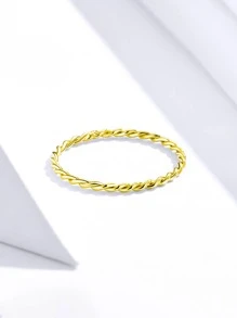 1 Máy Tính Đa Năng Thật S925 Bạc Được Thiết Kế Tối Giản 2 Dây Vòng Xoắn Cho Nữ Cô Gái Có Niên Đại Tặng Bộ Trang Sức Viễn Chí Bảo - Vàng - Xem 5