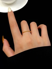 1 Máy Tính Đa Năng Thật S925 Bạc Được Thiết Kế Tối Giản 2 Dây Vòng Xoắn Cho Nữ Cô Gái Có Niên Đại Tặng Bộ Trang Sức Viễn Chí Bảo - Vàng - Xem 4