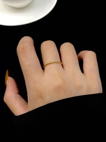 1 Máy Tính Đa Năng Thật S925 Bạc Được Thiết Kế Tối Giản 2 Dây Vòng Xoắn Cho Nữ Cô Gái Có Niên Đại Tặng Bộ Trang Sức Viễn Chí Bảo - Vàng - Xem 7