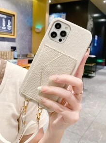 Card Slot Ốp lưng & bao da điện thoại Với dây kéo - Màu be - Xem 2