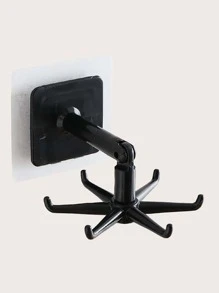 1 giá để đồ vòng cổ, giá đỡ trưng bày trang sức gấp xoay, kết hợp giá treo phụ kiện tóc treo tường và kệ đựng móc khóa - màu đen - Xem 4