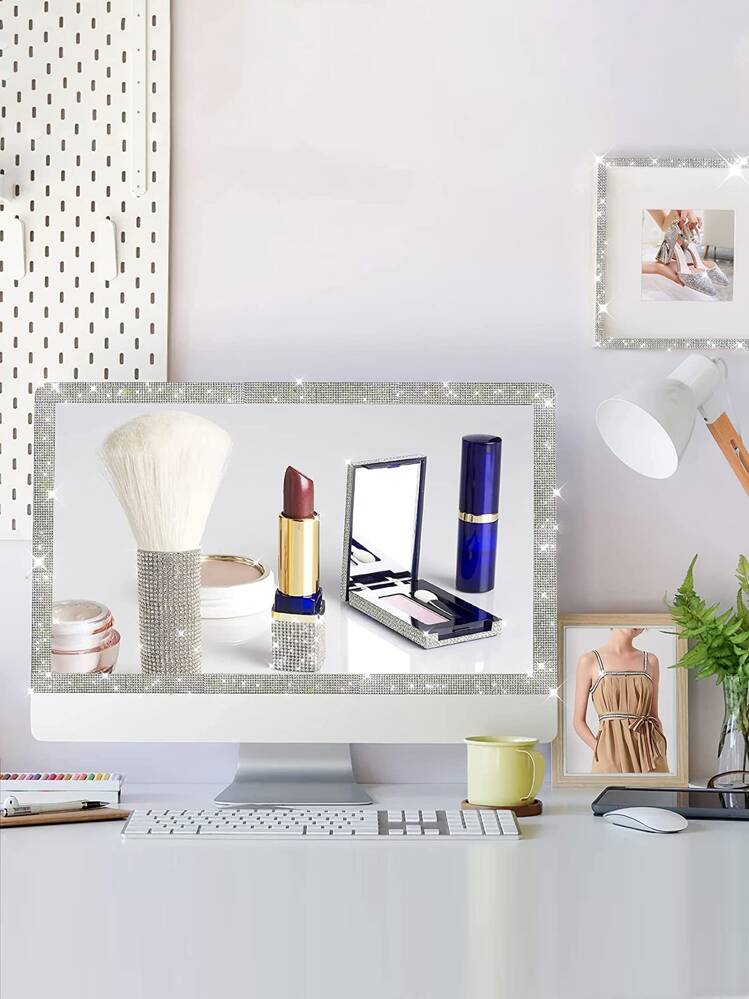 1-3 Rolls Self-Adhesive Crystal Rhinestone Ribbon DIY Decorative Sticker, 2mm Rhinestones, For Arts & Crafts, DIY Projects, Car & Phone Decoration, Vase, Wedding & Cake Decor - Silver - View 4