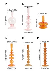 1pc Creative Simple Glass Candle Holder & Flower Vase, Ins Popular Artistic Living Room/restaurant/hotel Table Decoration - Clear - View 7