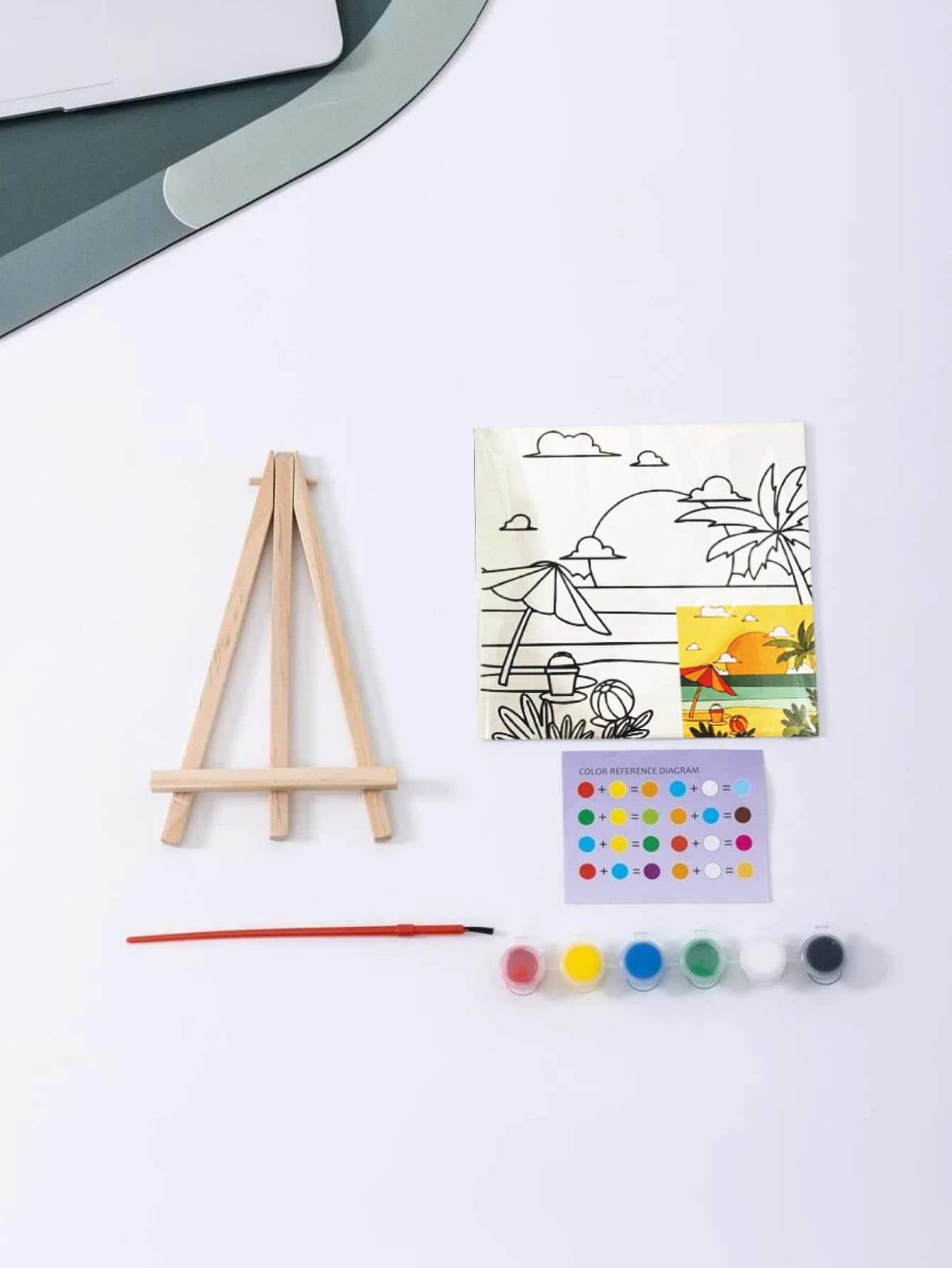 1pc Children's Graffiti Painting Set, Handmade Coloring Oil Painting Board - Multicolor - View 2