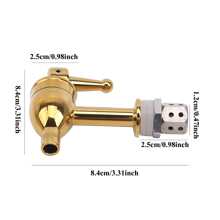 1pc 12mm Glass Jar Faucet Tap For Water Tank With Copper Valve - Gold - View 4