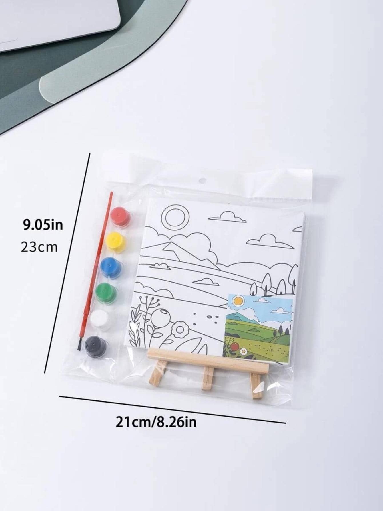1入組孩子們塗鴉繪畫套裝手工塗料填充油畫板 - 彩色 - 查看 3