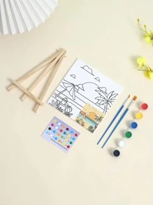 1入組孩子們塗鴉繪畫套裝手工塗料填充油畫板 - 彩色 - 查看 5