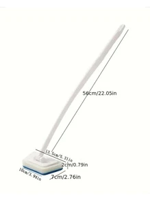 1入組多功能浴室牆刷可拆卸長柄家用地面浴缸清潔刷陶瓷製品瓷磚海綿清潔刷 - 白色 - 查看 2