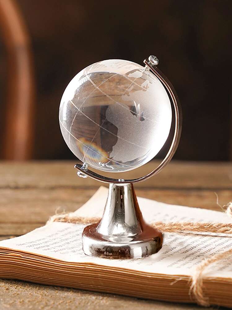 1 quả cầu pha lê trong suốt trang trí nhà cửa và đạo cụ chụp ảnh làm quà tặng tốt nhất - Bạc - Xem 3