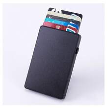 防盜自動彈出金屬錢包，多卡槽防脫磁輕便攜帶信用卡 ID 卡白領工作者假期紀念日生日禮物配件禮品