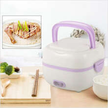 1L Electric Lunch Box Mini Rice Cooker Portable Food Steamer Stainless Steel USA - Purple - View 1