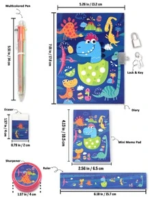 1套裝日記筆記本成套工具 - 藍色 - 查看 2