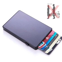 防盜自動彈出金屬錢包，多卡槽防脫磁輕便攜帶信用卡 ID 卡白領工作者假期紀念日生日禮物配件禮品