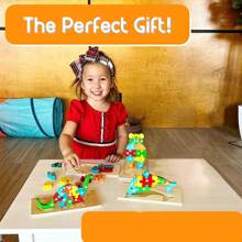 1入組木頭早期教育認識拼圖3D玩具,適用於2-5歲兒童