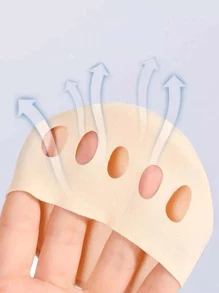 2pcs Women's Five Toes Hidden Front Palm Socks With Anti-Slip Silicone Pad And Sweat Absorption, Suitable For High Heels, Casual Shoes, Shoes, And Sports Shoes