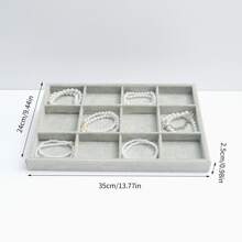 Velvet Jewelry Display Tray - Grey - View 5
