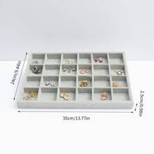 Velvet Jewelry Display Tray - Grey - View 6