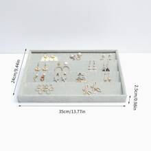 Velvet Jewelry Display Tray - Grey - View 9