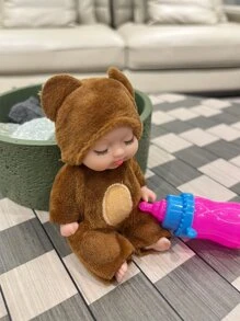 睡眠絨毛熊玩偶 - 咖啡棕 - 查看 3