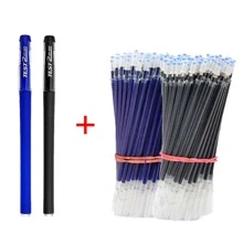 22 piezas/set 1 negro Pluma , 1 azul Pluma , 10 negro recargas , 10 azul recargas
