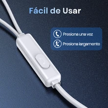 1Hour 3.5mm Stereo Headphones With Microphone Wire For Android Cell Phone - White - View 5
