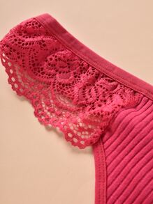3 chiếc quần lót nữ cỡ lớn gợi cảm, quần lót ren hoa khoét lỗ kiểu T-back, thoáng khí. - Nhiều màu - Xem 4